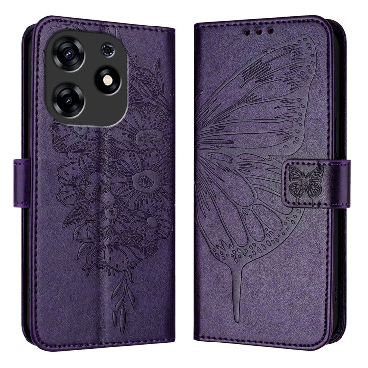 Embossed Butterfly Leather Phone Case, For Tecno Camon 50 4G, For Tenco Pova Slirm / Spark Slirm, For Tecno Camon 40 Pro 4G, For Tecno Camon 40 Premier, For Tecno Camon 40 4G, For Tecno Spark 30 5G / Pova 6 Neo 5G, For Tecno Spark 30 5G / 6 Neo 5G     ...