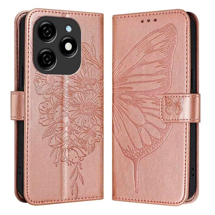 Embossed Butterfly Leather Phone Case, For Tecno Pova 6 5G, For Tecno Pova 6, For Tecno Camon 30 Pro, For Tecno Camon 30 4G / 5G, For Tecno Pova 6 Pro, For Tecno Spark 20 Pro+, For Tecno Spark 20 Pro, For Tecno Spark Go 2024 / Spark 20C                ...