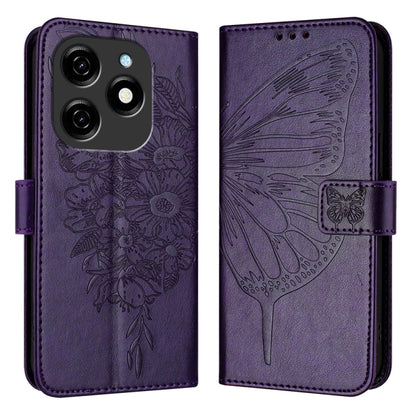 Embossed Butterfly Leather Phone Case, For Tecno Pova 6 5G, For Tecno Pova 6, For Tecno Camon 30 Pro, For Tecno Camon 30 4G / 5G, For Tecno Pova 6 Pro, For Tecno Spark 20 Pro+, For Tecno Spark 20 Pro, For Tecno Spark Go 2024 / Spark 20C                ...