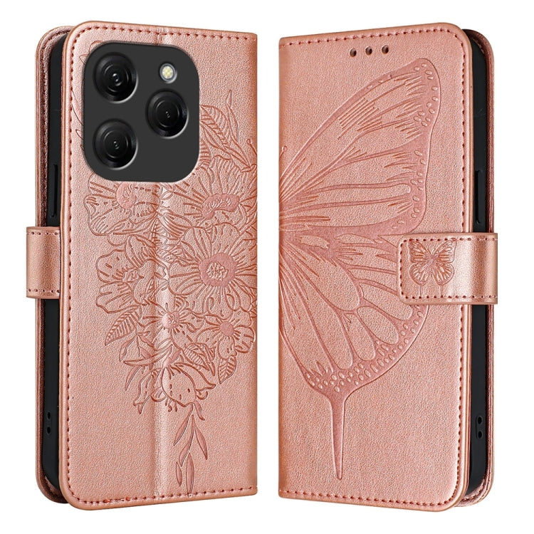 Embossed Butterfly Leather Phone Case, For Tecno Pova 6 5G, For Tecno Pova 6, For Tecno Camon 30 Pro, For Tecno Camon 30 4G / 5G, For Tecno Pova 6 Pro, For Tecno Spark 20 Pro+, For Tecno Spark 20 Pro, For Tecno Spark Go 2024 / Spark 20C                ...