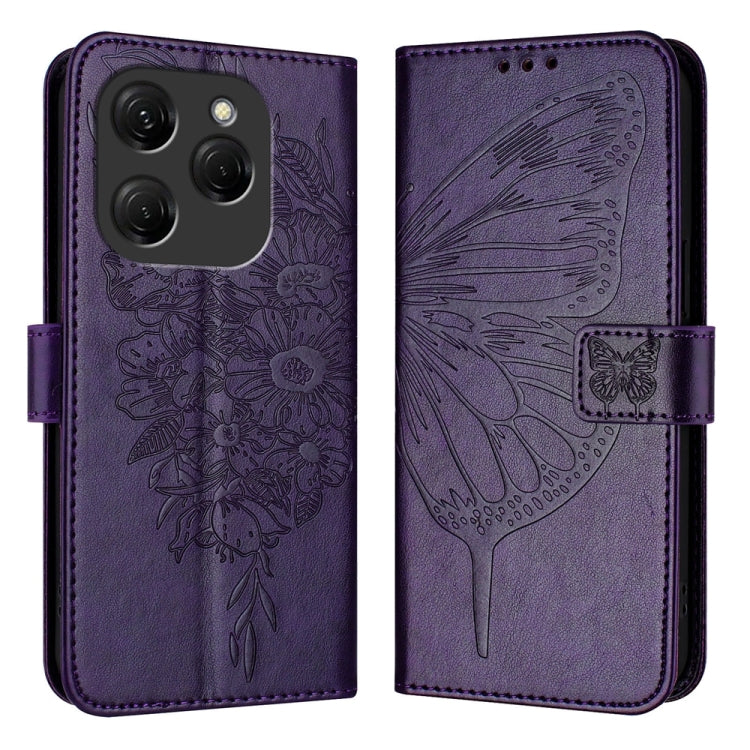 Embossed Butterfly Leather Phone Case, For Tecno Pova 6 5G, For Tecno Pova 6, For Tecno Camon 30 Pro, For Tecno Camon 30 4G / 5G, For Tecno Pova 6 Pro, For Tecno Spark 20 Pro+, For Tecno Spark 20 Pro, For Tecno Spark Go 2024 / Spark 20C                ...