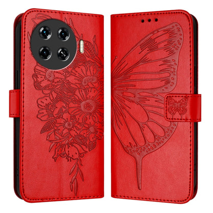Embossed Butterfly Leather Phone Case, For Tecno Pova 6 5G, For Tecno Pova 6, For Tecno Camon 30 Pro, For Tecno Camon 30 4G / 5G, For Tecno Pova 6 Pro, For Tecno Spark 20 Pro+, For Tecno Spark 20 Pro, For Tecno Spark Go 2024 / Spark 20C                ...