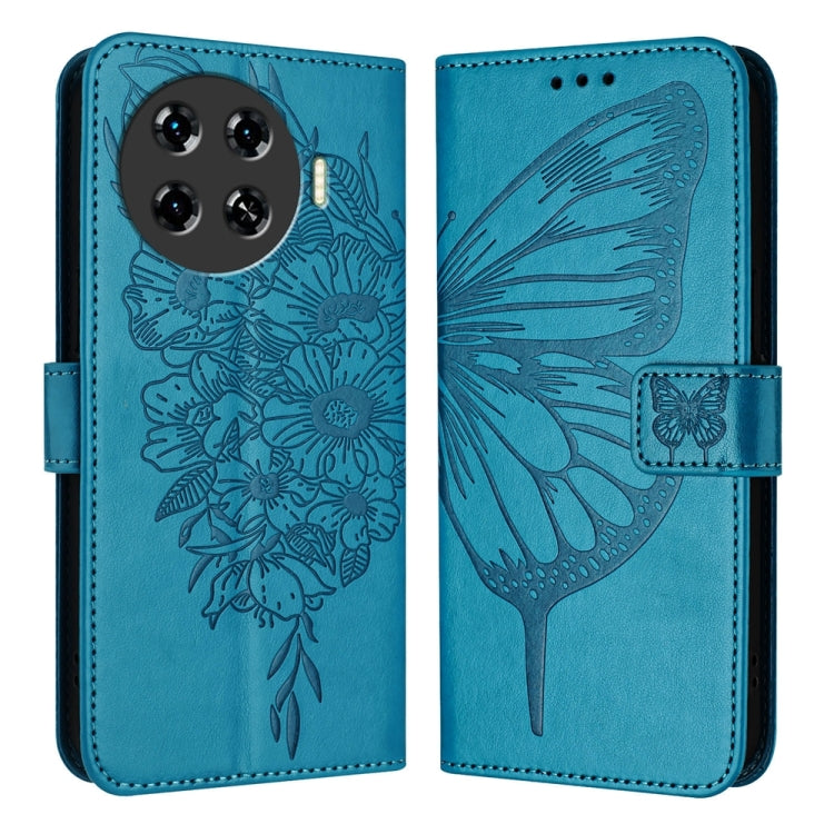 Embossed Butterfly Leather Phone Case, For Tecno Pova 6 5G, For Tecno Pova 6, For Tecno Camon 30 Pro, For Tecno Camon 30 4G / 5G, For Tecno Pova 6 Pro, For Tecno Spark 20 Pro+, For Tecno Spark 20 Pro, For Tecno Spark Go 2024 / Spark 20C                ...