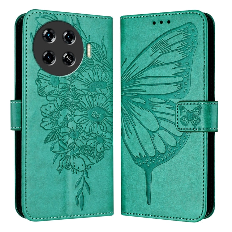 Embossed Butterfly Leather Phone Case, For Tecno Pova 6 5G, For Tecno Pova 6, For Tecno Camon 30 Pro, For Tecno Camon 30 4G / 5G, For Tecno Pova 6 Pro, For Tecno Spark 20 Pro+, For Tecno Spark 20 Pro, For Tecno Spark Go 2024 / Spark 20C                ...