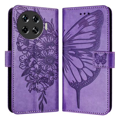 Embossed Butterfly Leather Phone Case, For Tecno Pova 6 5G, For Tecno Pova 6, For Tecno Camon 30 Pro, For Tecno Camon 30 4G / 5G, For Tecno Pova 6 Pro, For Tecno Spark 20 Pro+, For Tecno Spark 20 Pro, For Tecno Spark Go 2024 / Spark 20C                ...