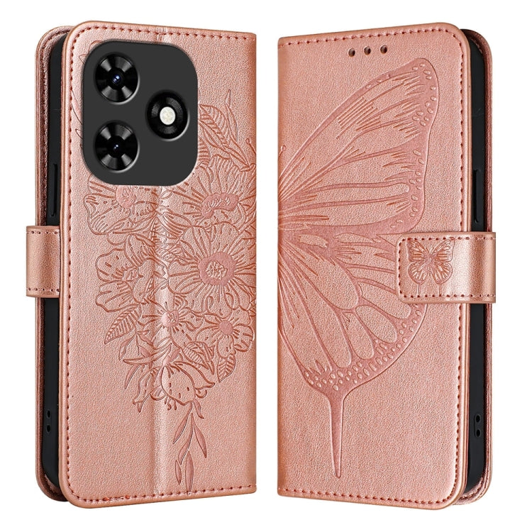 Embossed Butterfly Leather Phone Case, For Tecno Pova 6 5G, For Tecno Pova 6, For Tecno Camon 30 Pro, For Tecno Camon 30 4G / 5G, For Tecno Pova 6 Pro, For Tecno Spark 20 Pro+, For Tecno Spark 20 Pro, For Tecno Spark Go 2024 / Spark 20C                ...
