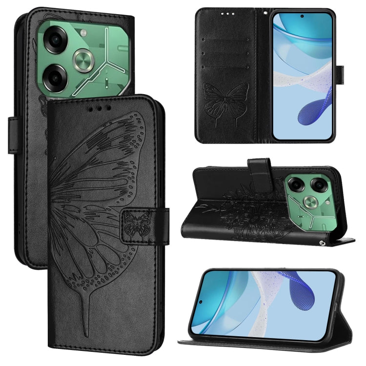 Embossed Butterfly Leather Phone Case, For Tecno Pova 6 5G, For Tecno Pova 6, For Tecno Camon 30 Pro, For Tecno Camon 30 4G / 5G, For Tecno Pova 6 Pro, For Tecno Spark 20 Pro+, For Tecno Spark 20 Pro, For Tecno Spark Go 2024 / Spark 20C                ...