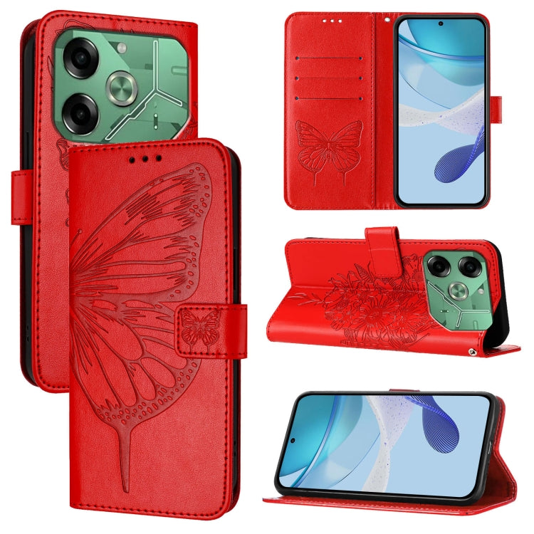 Embossed Butterfly Leather Phone Case, For Tecno Pova 6 5G, For Tecno Pova 6, For Tecno Camon 30 Pro, For Tecno Camon 30 4G / 5G, For Tecno Pova 6 Pro, For Tecno Spark 20 Pro+, For Tecno Spark 20 Pro, For Tecno Spark Go 2024 / Spark 20C                ...
