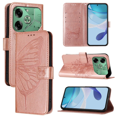 Embossed Butterfly Leather Phone Case, For Tecno Pova 6 5G, For Tecno Pova 6, For Tecno Camon 30 Pro, For Tecno Camon 30 4G / 5G, For Tecno Pova 6 Pro, For Tecno Spark 20 Pro+, For Tecno Spark 20 Pro, For Tecno Spark Go 2024 / Spark 20C                ...