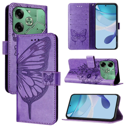 Embossed Butterfly Leather Phone Case, For Tecno Pova 6 5G, For Tecno Pova 6, For Tecno Camon 30 Pro, For Tecno Camon 30 4G / 5G, For Tecno Pova 6 Pro, For Tecno Spark 20 Pro+, For Tecno Spark 20 Pro, For Tecno Spark Go 2024 / Spark 20C                ...