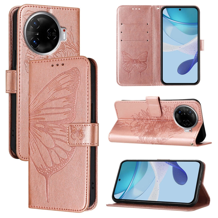 Embossed Butterfly Leather Phone Case, For Tecno Pova 6 5G, For Tecno Pova 6, For Tecno Camon 30 Pro, For Tecno Camon 30 4G / 5G, For Tecno Pova 6 Pro, For Tecno Spark 20 Pro+, For Tecno Spark 20 Pro, For Tecno Spark Go 2024 / Spark 20C                ...