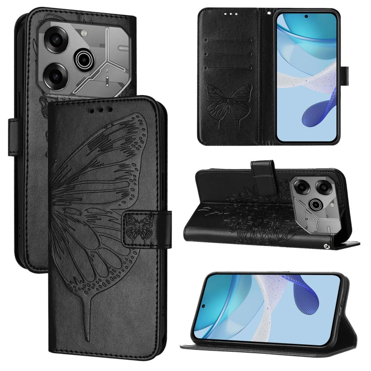 Embossed Butterfly Leather Phone Case, For Tecno Camon 50 4G, For Tenco Pova Slirm / Spark Slirm, For Tecno Camon 40 Pro 4G, For Tecno Camon 40 Premier, For Tecno Camon 40 4G, For Tecno Spark 30 5G / Pova 6 Neo 5G, For Tecno Spark 30 5G / 6 Neo 5G     ...