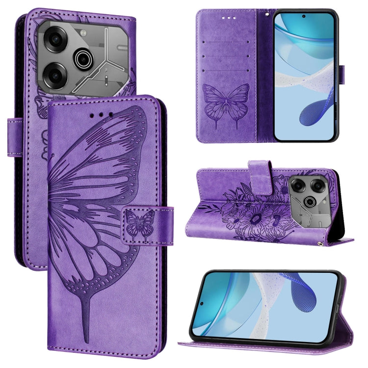 Embossed Butterfly Leather Phone Case, For Tecno Camon 50 4G, For Tenco Pova Slirm / Spark Slirm, For Tecno Camon 40 Pro 4G, For Tecno Camon 40 Premier, For Tecno Camon 40 4G, For Tecno Spark 30 5G / Pova 6 Neo 5G, For Tecno Spark 30 5G / 6 Neo 5G     ...
