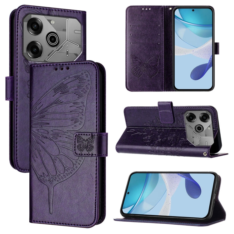 Embossed Butterfly Leather Phone Case, For Tecno Camon 50 4G, For Tenco Pova Slirm / Spark Slirm, For Tecno Camon 40 Pro 4G, For Tecno Camon 40 Premier, For Tecno Camon 40 4G, For Tecno Spark 30 5G / Pova 6 Neo 5G, For Tecno Spark 30 5G / 6 Neo 5G     ...
