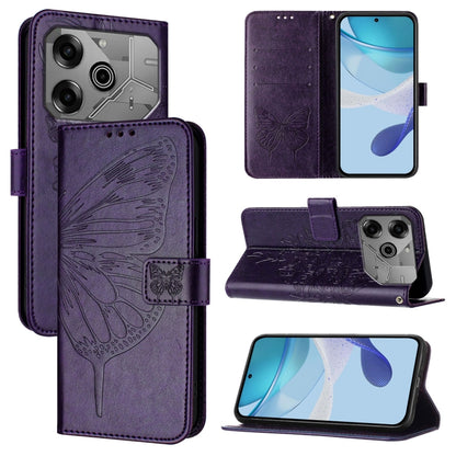 Embossed Butterfly Leather Phone Case, For Tecno Camon 50 4G, For Tenco Pova Slirm / Spark Slirm, For Tecno Camon 40 Pro 4G, For Tecno Camon 40 Premier, For Tecno Camon 40 4G, For Tecno Spark 30 5G / Pova 6 Neo 5G, For Tecno Spark 30 5G / 6 Neo 5G     ...