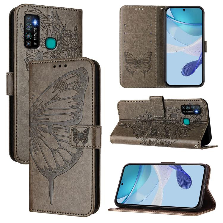 Embossed Butterfly Leather Phone Case, For Tecno Camon 20 Premier 5G, For Tecno Camon 20 Pro 5G, For Tecno Camon 20 / 20 Pro 4G, For Tecno Spark Go 2023/Pop 7/Pop 7 Pro, For Tecno Spark 9, For Tecno Pop 5c / Itel A23 Pro/A17                            ...