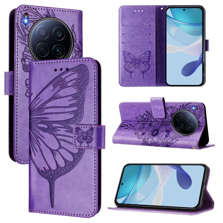 Embossed Butterfly Leather Phone Case, For Tecno Camon 50 4G, For Tenco Pova Slirm / Spark Slirm, For Tecno Camon 40 Pro 4G, For Tecno Camon 40 Premier, For Tecno Camon 40 4G, For Tecno Spark 30 5G / Pova 6 Neo 5G, For Tecno Spark 30 5G / 6 Neo 5G     ...