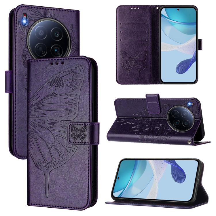 Embossed Butterfly Leather Phone Case, For Tecno Camon 50 4G, For Tenco Pova Slirm / Spark Slirm, For Tecno Camon 40 Pro 4G, For Tecno Camon 40 Premier, For Tecno Camon 40 4G, For Tecno Spark 30 5G / Pova 6 Neo 5G, For Tecno Spark 30 5G / 6 Neo 5G     ...