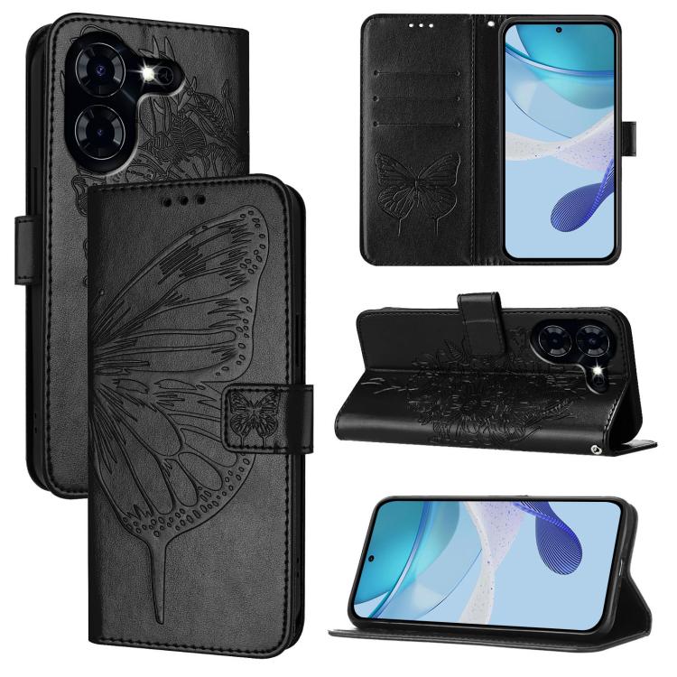 Embossed Butterfly Leather Phone Case, For Tecno Pova 6 5G, For Tecno Pova 6, For Tecno Camon 30 Pro, For Tecno Camon 30 4G / 5G, For Tecno Pova 6 Pro, For Tecno Spark 20 Pro+, For Tecno Spark 20 Pro, For Tecno Spark Go 2024 / Spark 20C                ...