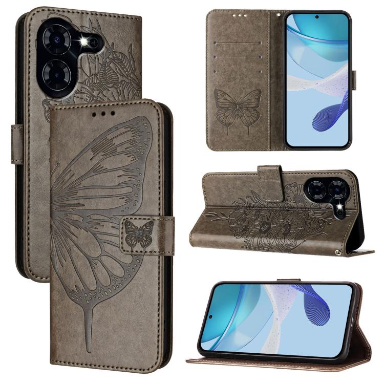 Embossed Butterfly Leather Phone Case, For Tecno Pova 6 5G, For Tecno Pova 6, For Tecno Camon 30 Pro, For Tecno Camon 30 4G / 5G, For Tecno Pova 6 Pro, For Tecno Spark 20 Pro+, For Tecno Spark 20 Pro, For Tecno Spark Go 2024 / Spark 20C                ...