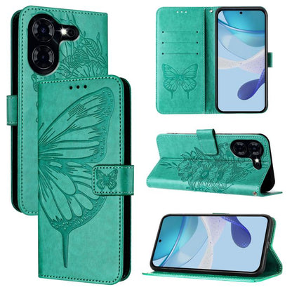 Embossed Butterfly Leather Phone Case, For Tecno Pova 6 5G, For Tecno Pova 6, For Tecno Camon 30 Pro, For Tecno Camon 30 4G / 5G, For Tecno Pova 6 Pro, For Tecno Spark 20 Pro+, For Tecno Spark 20 Pro, For Tecno Spark Go 2024 / Spark 20C                ...