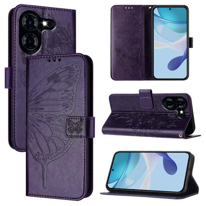 Embossed Butterfly Leather Phone Case, For Tecno Pova 6 5G, For Tecno Pova 6, For Tecno Camon 30 Pro, For Tecno Camon 30 4G / 5G, For Tecno Pova 6 Pro, For Tecno Spark 20 Pro+, For Tecno Spark 20 Pro, For Tecno Spark Go 2024 / Spark 20C                ...