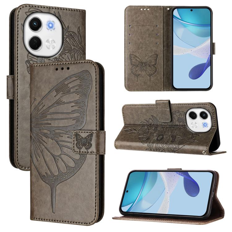 Embossed Butterfly Leather Phone Case, For Tecno Camon 50 4G, For Tenco Pova Slirm / Spark Slirm, For Tecno Camon 40 Pro 4G, For Tecno Camon 40 Premier, For Tecno Camon 40 4G, For Tecno Spark 30 5G / Pova 6 Neo 5G, For Tecno Spark 30 5G / 6 Neo 5G     ...