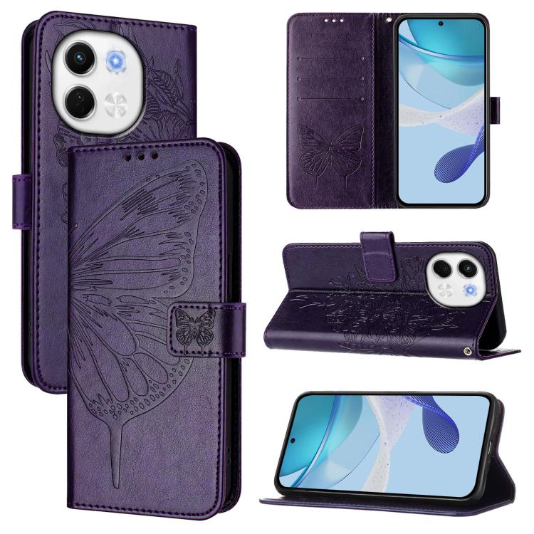 Embossed Butterfly Leather Phone Case, For Tecno Camon 50 4G, For Tenco Pova Slirm / Spark Slirm, For Tecno Camon 40 Pro 4G, For Tecno Camon 40 Premier, For Tecno Camon 40 4G, For Tecno Spark 30 5G / Pova 6 Neo 5G, For Tecno Spark 30 5G / 6 Neo 5G     ...