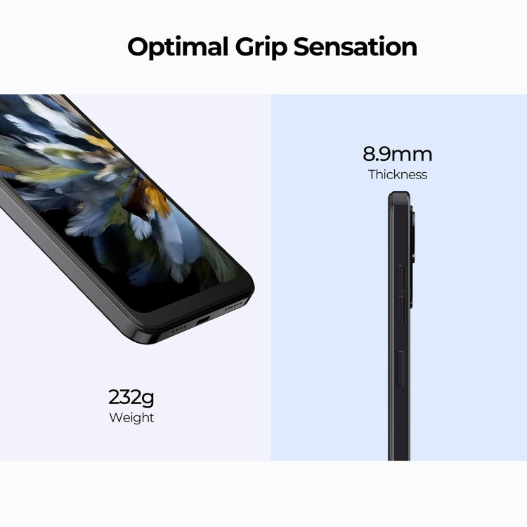 HOTWAV Note 13, Side Fingerprint Identification, 6.6 inch Android 13 T606 Octa Core up to 1.6GHz, Network: 4G, OTG, 4GB+128GB