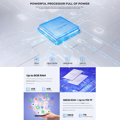 HOTWAV Note 13, Side Fingerprint Identification, 6.6 inch Android 13 T606 Octa Core up to 1.6GHz, Network: 4G, OTG, 4GB+128GB