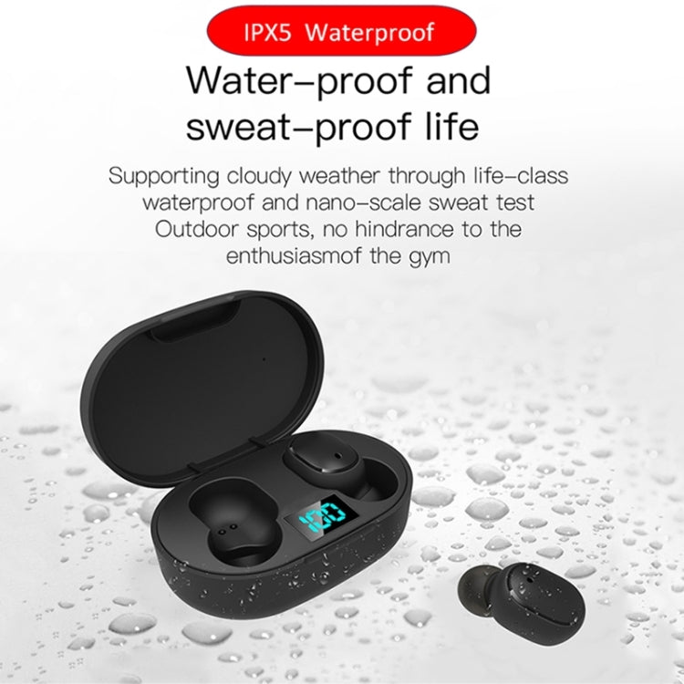 E6S LED Display TWS Wireless Bluetooth Earphone, E6S (White), E6S (Pink), E6S (Blue), E6S (Green)