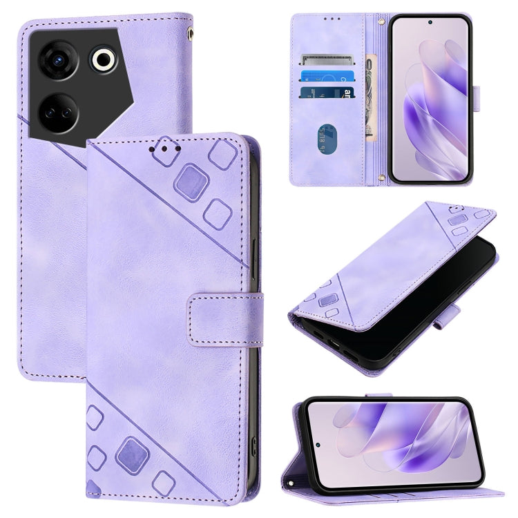Skin Feel Embossed Leather Phone Case, For Tecno Spark 20 Pro+, For Tecno Spark 20 Pro, For Tecno Spark Go 2024 / Spark 20C, For Tecno Spark 20, For Tecno Pova 5 Pro 5G, For Tecno Pova Neo 3, For Tecno Pova 5 4G, For Tecno Camon 20 Premier 5G          ...