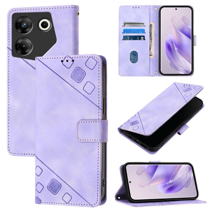 Skin Feel Embossed Leather Phone Case, For Tecno Spark 20 Pro+, For Tecno Spark 20 Pro, For Tecno Spark Go 2024 / Spark 20C, For Tecno Spark 20, For Tecno Pova 5 Pro 5G, For Tecno Pova Neo 3, For Tecno Pova 5 4G, For Tecno Camon 20 Premier 5G          ...