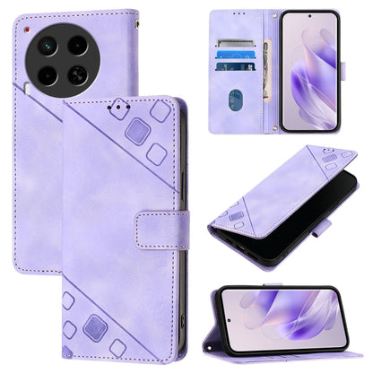 Skin Feel Embossed Leather Phone Case, For Tecno Camon 50 4G, For Tecno Spark Slim 5G, For Tecno Camon 40 Pro 4G, For Tecno Camon 40 Premier, For Tecno Camon 40 4G, For Tecno Spark 30 5G / Pova 6 Neo 5G, For Tecno Spark 30C 5G / Pop 9 5G, For Tecno Pop...