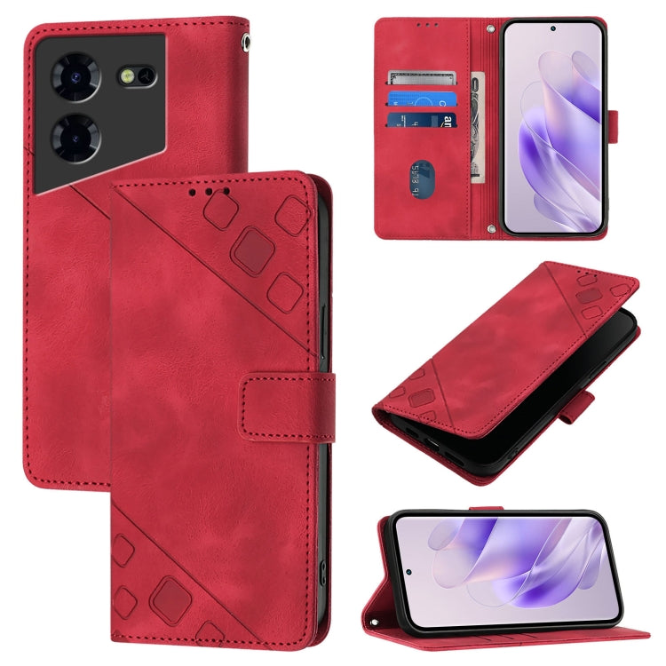 Skin Feel Embossed Leather Phone Case, For Tecno Spark 20 Pro+, For Tecno Spark 20 Pro, For Tecno Spark Go 2024 / Spark 20C, For Tecno Spark 20, For Tecno Pova 5 Pro 5G, For Tecno Pova Neo 3, For Tecno Pova 5 4G, For Tecno Camon 20 Premier 5G          ...