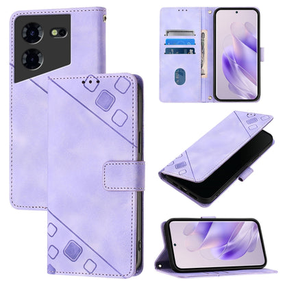 Skin Feel Embossed Leather Phone Case, For Tecno Spark 20 Pro+, For Tecno Spark 20 Pro, For Tecno Spark Go 2024 / Spark 20C, For Tecno Spark 20, For Tecno Pova 5 Pro 5G, For Tecno Pova Neo 3, For Tecno Pova 5 4G, For Tecno Camon 20 Premier 5G          ...