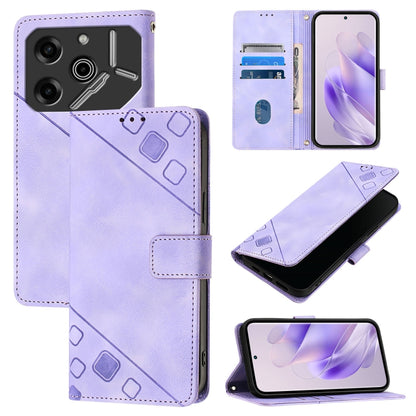 Skin Feel Embossed Leather Phone Case, For Tecno Camon 50 4G, For Tecno Spark Slim 5G, For Tecno Camon 40 Pro 4G, For Tecno Camon 40 Premier, For Tecno Camon 40 4G, For Tecno Spark 30 5G / Pova 6 Neo 5G, For Tecno Spark 30C 5G / Pop 9 5G, For Tecno Pop...