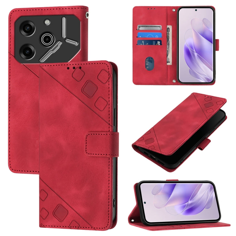 Skin Feel Embossed Leather Phone Case, For Tecno Camon 50 4G, For Tecno Spark Slim 5G, For Tecno Camon 40 Pro 4G, For Tecno Camon 40 Premier, For Tecno Camon 40 4G, For Tecno Spark 30 5G / Pova 6 Neo 5G, For Tecno Spark 30C 5G / Pop 9 5G, For Tecno Pop...