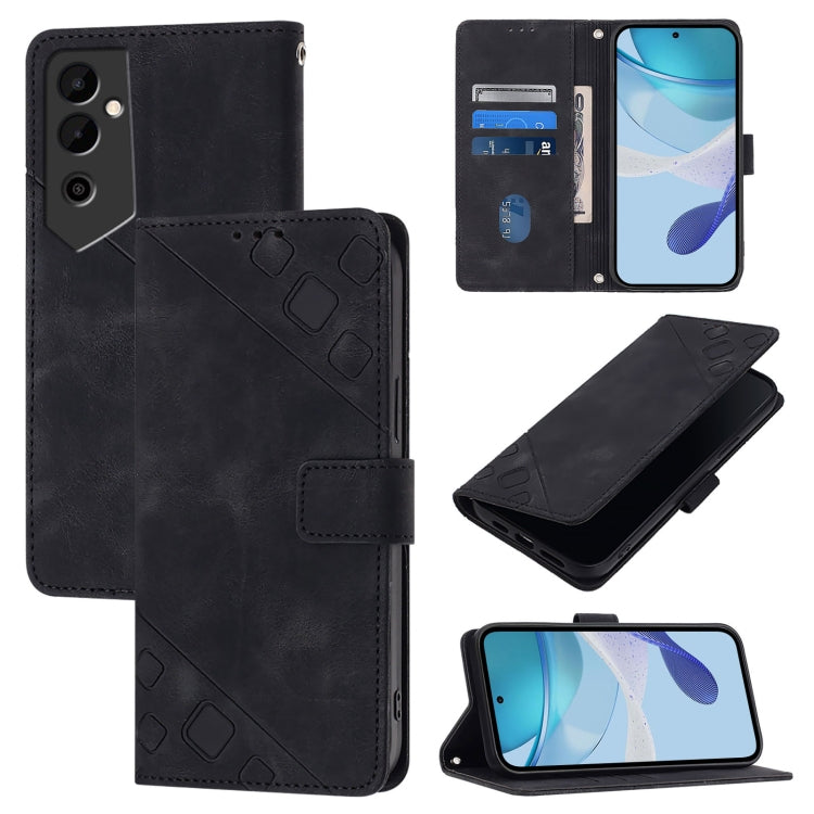 Skin Feel Embossed Leather Phone Case, For Tecno Spark 20 Pro+, For Tecno Spark 20 Pro, For Tecno Spark Go 2024 / Spark 20C, For Tecno Spark 20, For Tecno Pova 5 Pro 5G, For Tecno Pova Neo 3, For Tecno Pova 5 4G, For Tecno Camon 20 Premier 5G          ...