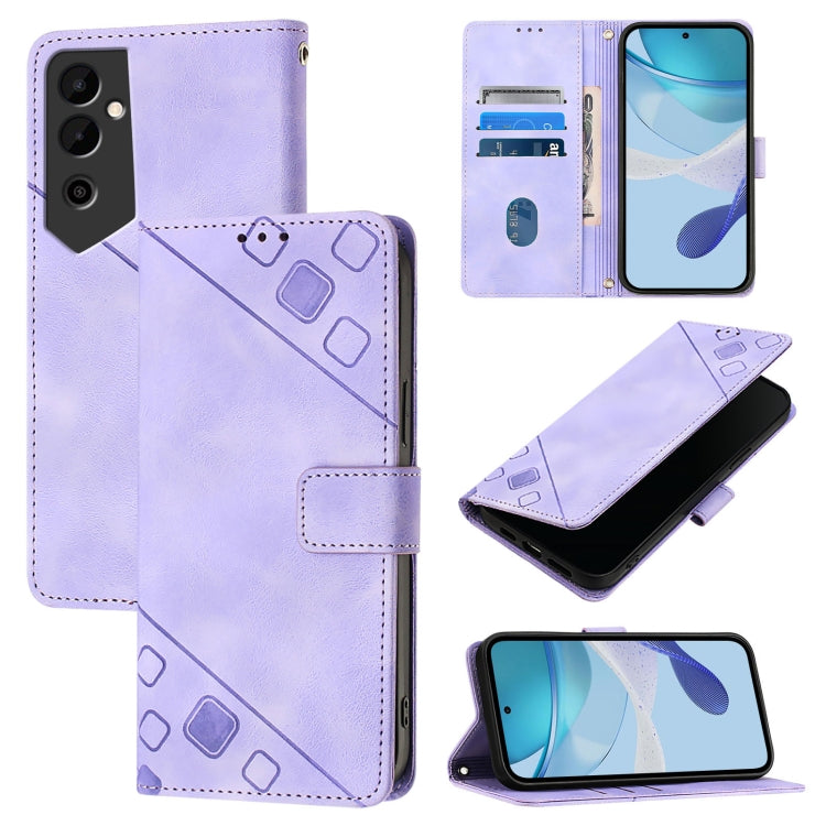 Skin Feel Embossed Leather Phone Case, For Tecno Spark 20 Pro+, For Tecno Spark 20 Pro, For Tecno Spark Go 2024 / Spark 20C, For Tecno Spark 20, For Tecno Pova 5 Pro 5G, For Tecno Pova Neo 3, For Tecno Pova 5 4G, For Tecno Camon 20 Premier 5G          ...