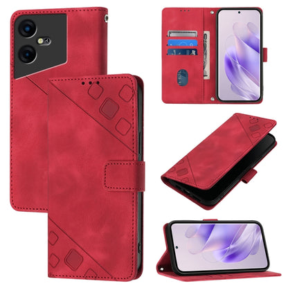 Skin Feel Embossed Leather Phone Case, For Tecno Spark 20 Pro+, For Tecno Spark 20 Pro, For Tecno Spark Go 2024 / Spark 20C, For Tecno Spark 20, For Tecno Pova 5 Pro 5G, For Tecno Pova Neo 3, For Tecno Pova 5 4G, For Tecno Camon 20 Premier 5G          ...