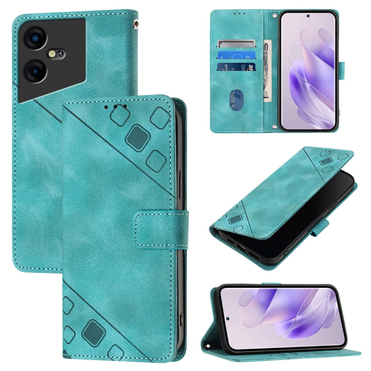 Skin Feel Embossed Leather Phone Case, For Tecno Spark 20 Pro+, For Tecno Spark 20 Pro, For Tecno Spark Go 2024 / Spark 20C, For Tecno Spark 20, For Tecno Pova 5 Pro 5G, For Tecno Pova Neo 3, For Tecno Pova 5 4G, For Tecno Camon 20 Premier 5G          ...