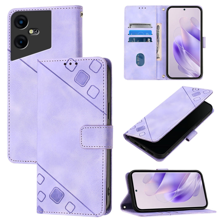 Skin Feel Embossed Leather Phone Case, For Tecno Spark 20 Pro+, For Tecno Spark 20 Pro, For Tecno Spark Go 2024 / Spark 20C, For Tecno Spark 20, For Tecno Pova 5 Pro 5G, For Tecno Pova Neo 3, For Tecno Pova 5 4G, For Tecno Camon 20 Premier 5G          ...