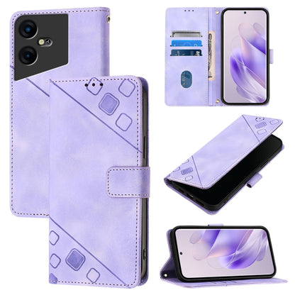 Skin Feel Embossed Leather Phone Case, For Tecno Spark 20 Pro+, For Tecno Spark 20 Pro, For Tecno Spark Go 2024 / Spark 20C, For Tecno Spark 20, For Tecno Pova 5 Pro 5G, For Tecno Pova Neo 3, For Tecno Pova 5 4G, For Tecno Camon 20 Premier 5G          ...