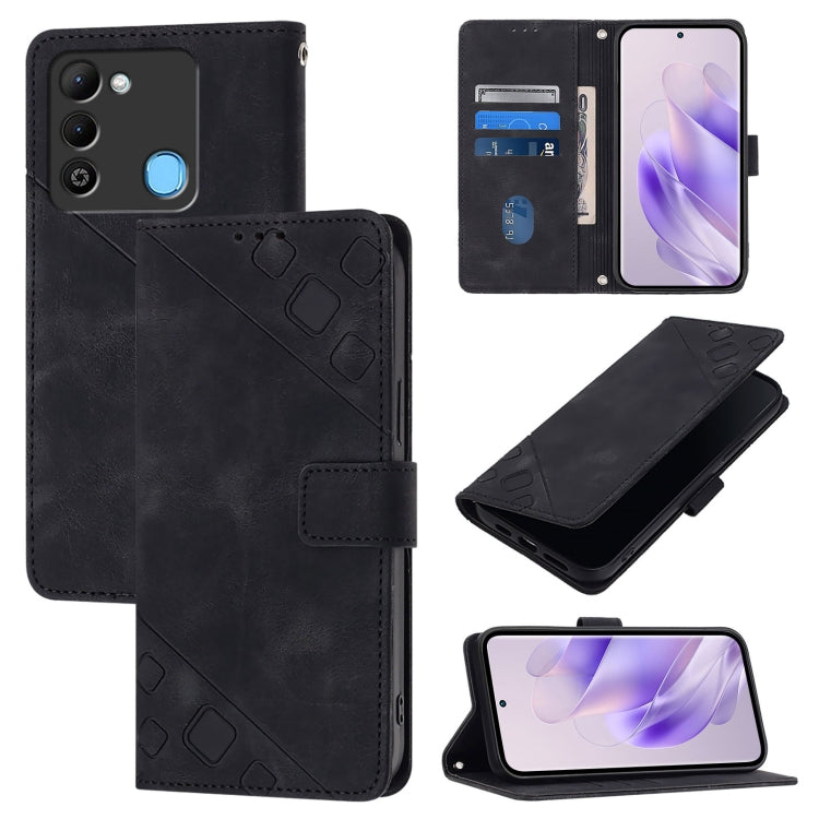 Skin Feel Embossed Leather Phone Case, For Tecno Spark 20 Pro+, For Tecno Spark 20 Pro, For Tecno Spark Go 2024 / Spark 20C, For Tecno Spark 20, For Tecno Pova 5 Pro 5G, For Tecno Pova Neo 3, For Tecno Pova 5 4G, For Tecno Camon 20 Premier 5G          ...