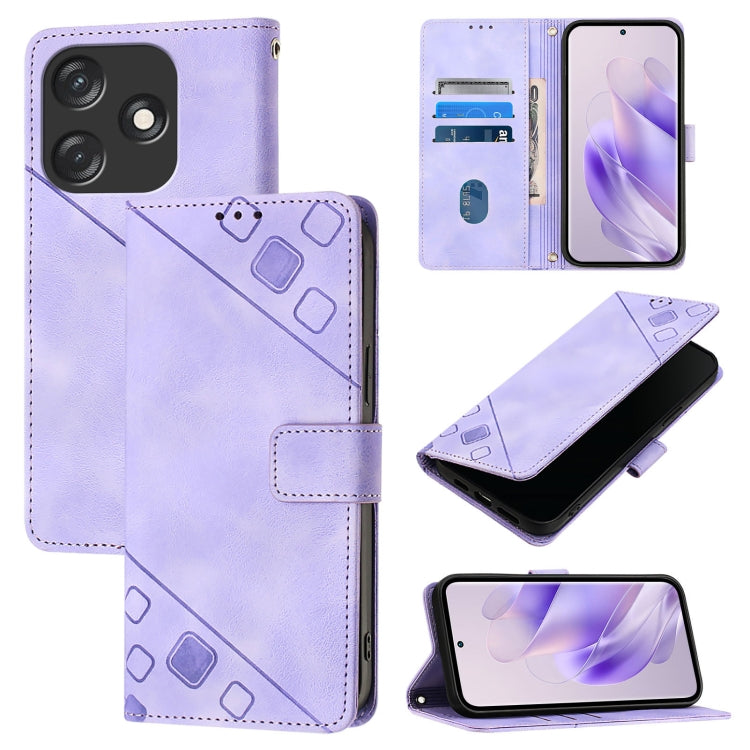 Skin Feel Embossed Leather Phone Case, For Tecno Spark 20 Pro+, For Tecno Spark 20 Pro, For Tecno Spark Go 2024 / Spark 20C, For Tecno Spark 20, For Tecno Pova 5 Pro 5G, For Tecno Pova Neo 3, For Tecno Pova 5 4G, For Tecno Camon 20 Premier 5G          ...