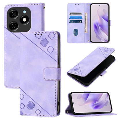 Skin Feel Embossed Leather Phone Case, For Tecno Spark 20 Pro+, For Tecno Spark 20 Pro, For Tecno Spark Go 2024 / Spark 20C, For Tecno Spark 20, For Tecno Pova 5 Pro 5G, For Tecno Pova Neo 3, For Tecno Pova 5 4G, For Tecno Camon 20 Premier 5G          ...
