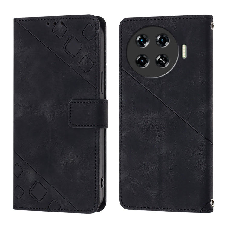Skin Feel Embossed Leather Phone Case, For Tecno Spark 20 Pro+, For Tecno Spark 20 Pro, For Tecno Spark Go 2024 / Spark 20C, For Tecno Spark 20, For Tecno Pova 5 Pro 5G, For Tecno Pova Neo 3, For Tecno Pova 5 4G, For Tecno Camon 20 Premier 5G          ...