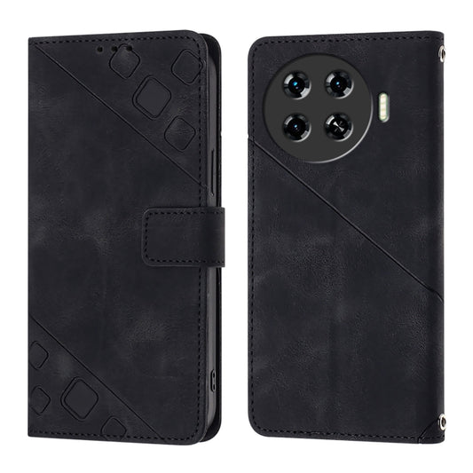 Skin Feel Embossed Leather Phone Case, For Tecno Spark 20 Pro+, For Tecno Spark 20 Pro, For Tecno Spark Go 2024 / Spark 20C, For Tecno Spark 20, For Tecno Pova 5 Pro 5G, For Tecno Pova Neo 3, For Tecno Pova 5 4G, For Tecno Camon 20 Premier 5G          ...