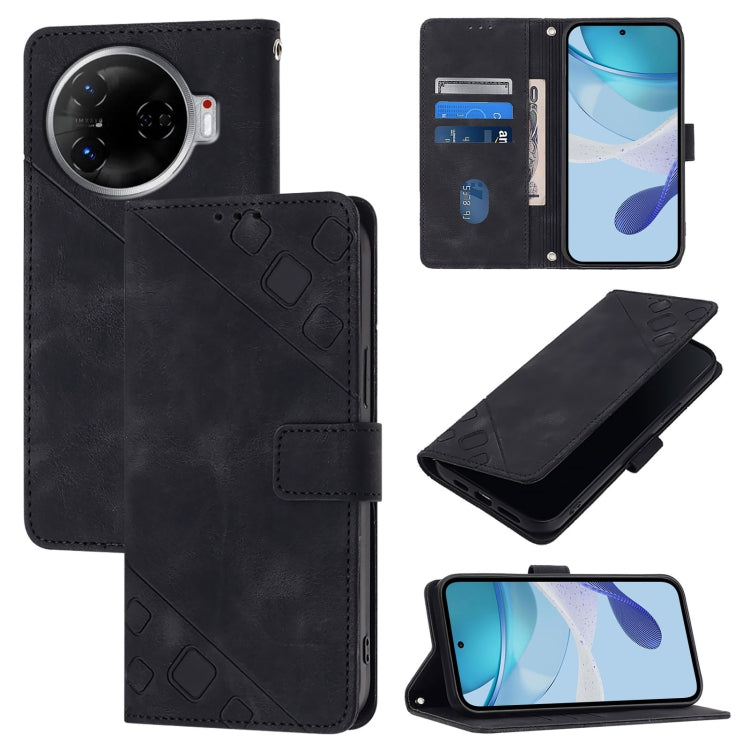Skin Feel Embossed Leather Phone Case, For Tecno Camon 50 4G, For Tecno Spark Slim 5G, For Tecno Camon 40 Pro 4G, For Tecno Camon 40 Premier, For Tecno Camon 40 4G, For Tecno Spark 30 5G / Pova 6 Neo 5G, For Tecno Spark 30C 5G / Pop 9 5G, For Tecno Pop...